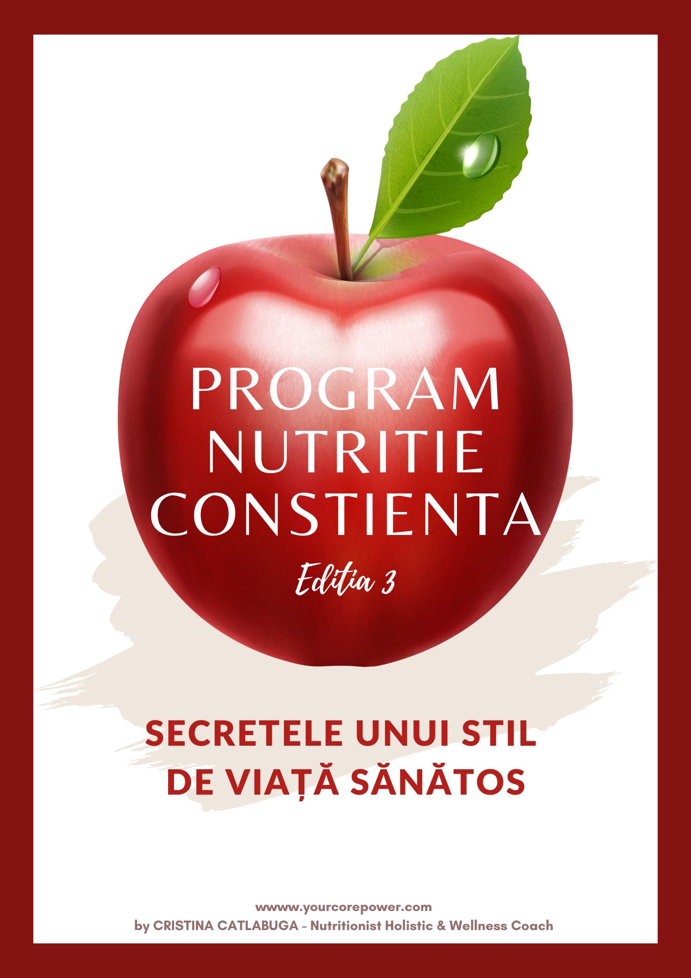 Program Nutriție Conștientă Editia a 3a - Secretele unui stil de viata sanatos - Cristina Catlabuga - Nutritionist Holistic și Wellness Coac - alimentatie - slabit - plan nutritional Program Nutritie Constientă si Schimbare Stil de Viata - imagine 1