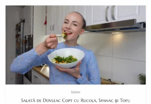Salata de dovleac copt cu rucola, spanac și tofu - Cristina Catlabuga - Nutriționist Holistic și Wellness Coach - Yourcorepower