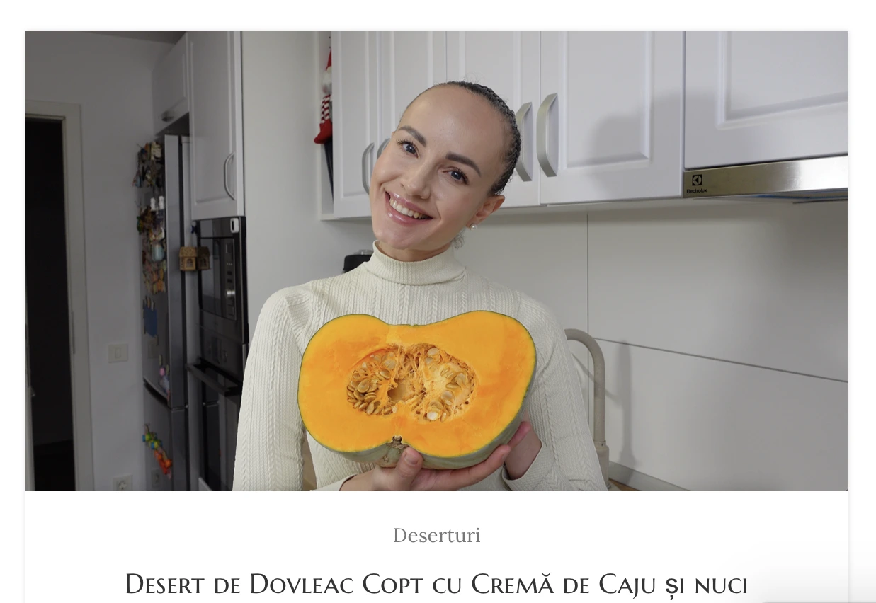 Desert de dovleac copt cu crema de caju si nuci - - Cristina Catlabuga - Nutriționist Holistic și Wellness Coach - Yourcorepower